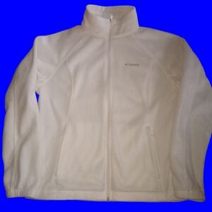 Women's Columbia White Fleece Jacket Size XL